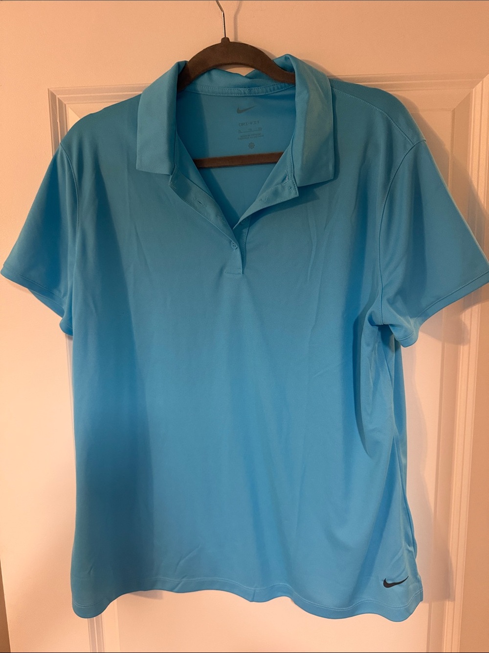 Nike Polo Shirt in Bright Cyan Blue
